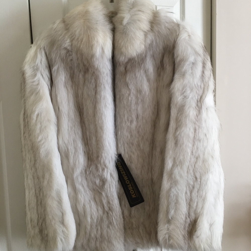 Blue fox coat